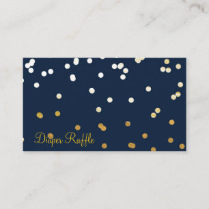 Carte D'accompagnement Tirage au sort de couches à pois confettis brillan