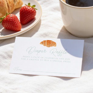 Carte D'accompagnement Tirage au sort de couches bébé au croissant et à l