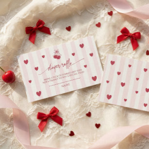 Carte D'accompagnement Tirage au sort de couches bébé fille Saint-Valenti