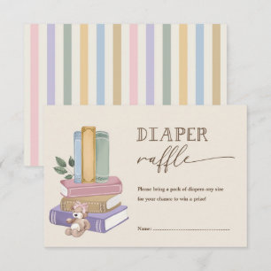 Carte D'accompagnement Tirage au sort de couches Bébé Fille Shower Storyb