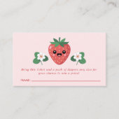 Carte D'accompagnement Tirage au sort de couches Bébé Kawaii Strawberry (Devant)