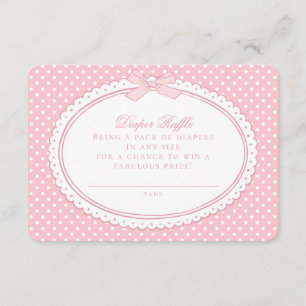 Carte D'accompagnement Tirage au sort de couches Coquette Gingham rose