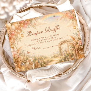 Carte D'accompagnement Tirage au sort de couches élégant rose boho