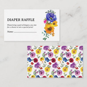 Carte D'accompagnement Tirage au sort de couches florales vives et audaci
