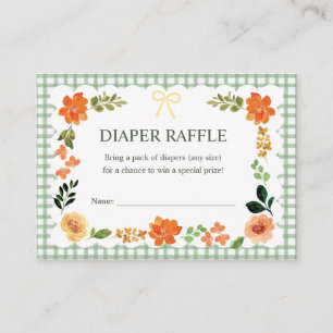 Carte D'accompagnement Tirage au sort de couches pour Baby Shower 019 For