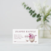 Carte D'accompagnement Tirage au sort de couches pour Baby Shower avec un (Debout devant)