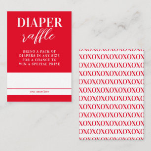 Carte D'accompagnement Tirage au sort de couches pour Baby Shower de la S