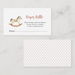 Carte D'accompagnement Tirage au sort de couches pour Baby shower de Noël