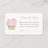 Carte D'accompagnement Tirage au sort de couches pour Baby Shower Fille a (Devant)