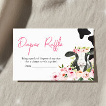 Tirage au sort de couches pour Baby Shower Floral