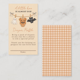 Carte D'accompagnement Tirage au sort de couches pour Baby Shower Hallowe
