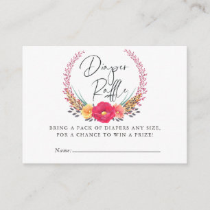 Carte D'accompagnement Tirage au sort de couches pour Baby Shower Safari