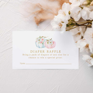 Carte D'accompagnement Tirage au sort de couches pour révélation du sexe 