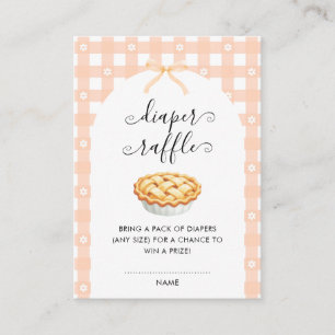 Carte D'accompagnement Tirage au sort de couches pour tarte Peach Coquett