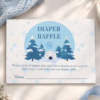 Carte D'accompagnement Tirage au sort de couches pour une Baby Shower sur