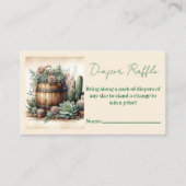 Carte D'accompagnement Tirage au sort de couches Rustique Succulentes & C (Devant)