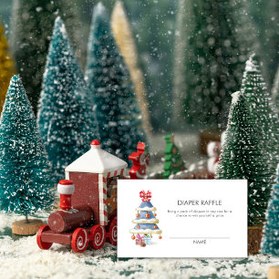Carte D'accompagnement Tirage au sort de couches sapin de Noël d'hiver Ba