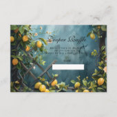 Carte D'accompagnement Tirage au sort de la couche de fleur de citron d'é (Devant)