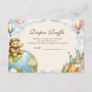 Carte D'accompagnement Tirage au sort de la couche de voyage Ourson Capri