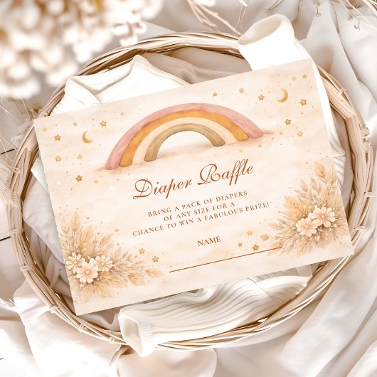 Carte D'accompagnement Tirage au sort de lange arc-en-ciel bohème neutre