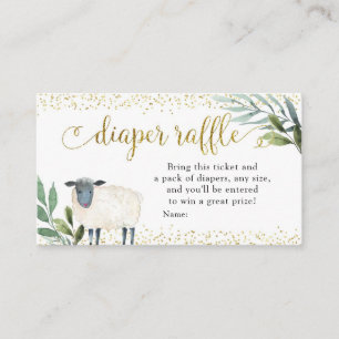Carte D'accompagnement Tirage au sort des couches Agneau Doux Petit Verdu