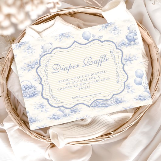 Carte D'accompagnement Tirage au sort des couches Blue Bow Blueberry Gard