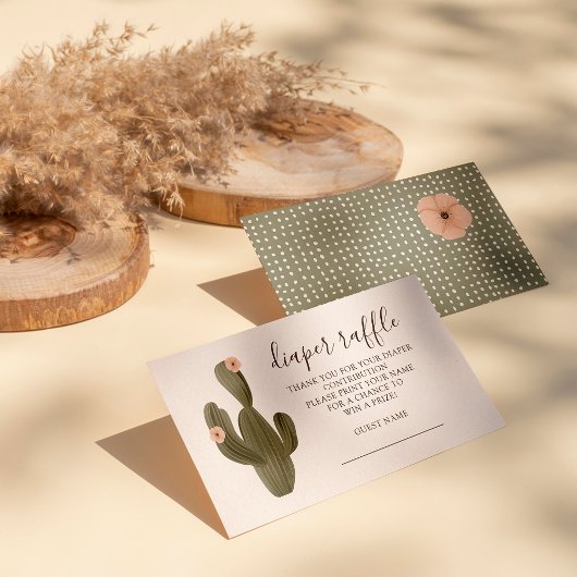 Carte D'accompagnement Tirage au sort des couches Desert Chic