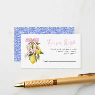 Carte D'accompagnement Tirage au sort des couches pour baby shower coquet
