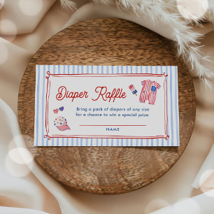 Carte D'accompagnement Tirage au sort des couches pour Baby Shower de l'I