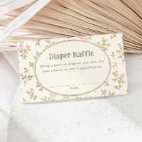 Tirage au sort des couches pour Baby Shower Floral