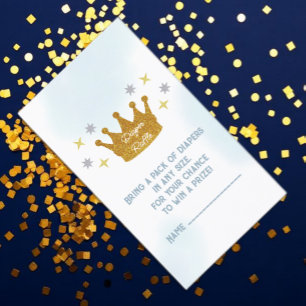 Carte D'accompagnement Tirage au sort des couches pour la Baby Shower du