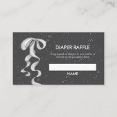 Carte D'accompagnement Tirage au sort des couches Silver Bow Winter Snow (Devant)