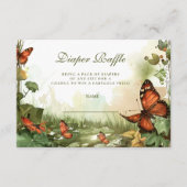 Carte D'accompagnement Tirage au sort Fleurs Papillon Couches (Devant)