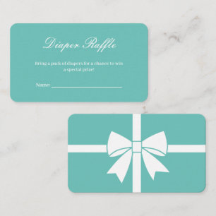 Carte D'accompagnement Tirage de couche Baby Shower Bleu sarcelle Ruban b