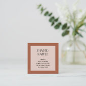 Carte D'accompagnement Tirage de couche Baby Shower Chic Terracotta (Debout devant)