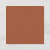 Carte D'accompagnement Tirage de couche Baby Shower Chic Terracotta (Dos)