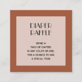 Carte D'accompagnement Tirage de couche Baby Shower Chic Terracotta (Devant)