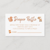 Carte D'accompagnement Tirage de couche Bébé Animaux de la Forêt Mignons  (Devant)