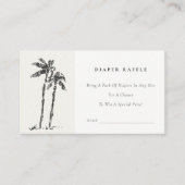 Carte D'accompagnement Tirage de couche bébé croquis de palmier côtier (Devant)