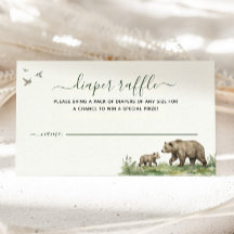 Tirage de couche bébé Fête Prénatale Ours Forêt Aq