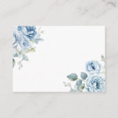 Carte D'accompagnement Tirage de couche bébé Fleurs Bleu Poussiéreux Baby (Dos)