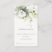 Carte D'accompagnement Tirage de couche bébé floral vert abstrait (Devant)