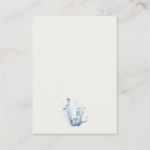 Carte D'accompagnement Tirage de couche bébé Hippocampe sous-marin Shower (Dos)