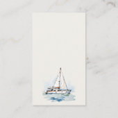 Carte D'accompagnement Tirage de couche bébé marin chic Bateau à voiles M (Dos)