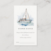 Carte D'accompagnement Tirage de couche bébé marin chic Bateau à voiles M (Devant)