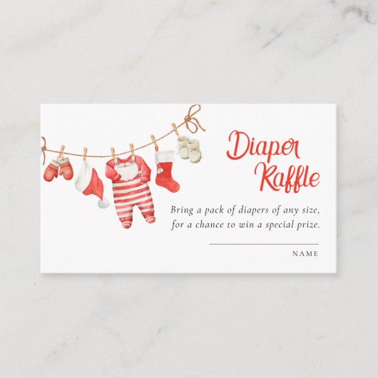 Carte D'accompagnement Tirage de couche Bébé Noël (Devant)