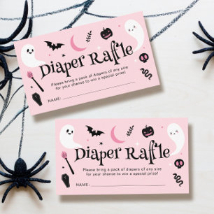 Carte D'accompagnement Tirage de couche Bébé Rose Mignon Halloween