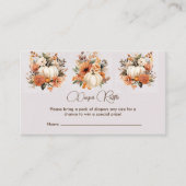 Carte D'accompagnement Tirage de couche bébé Shower d'automne Citrouille  (Devant)