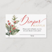 Carte D'accompagnement Tirage de couche bébé shower de Noël hivernal rust (Devant)