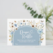 Carte D'accompagnement Tirage de couche bleu poussiéreux Boho Prairie Fle (Debout devant)